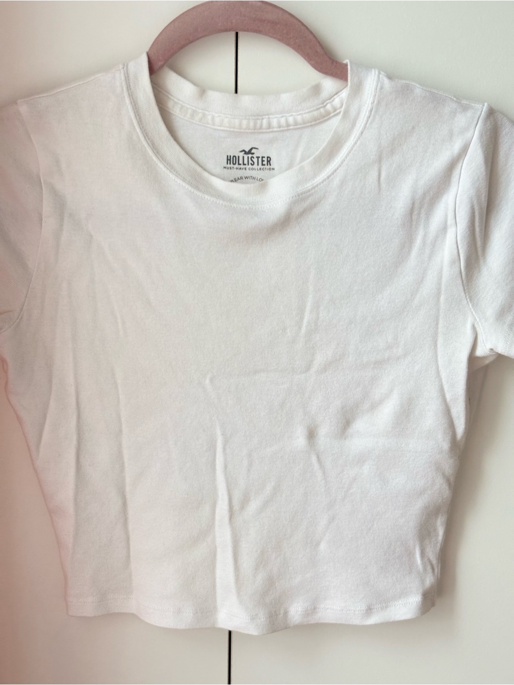 White Hollister Baby Tee